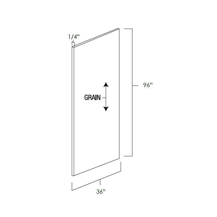 Granville Rustic Hickory 36" W x 96" H Stained Plywood Assembled