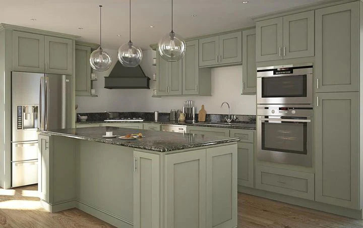 CK - Sage Green Shaker Kitchen Cabinets