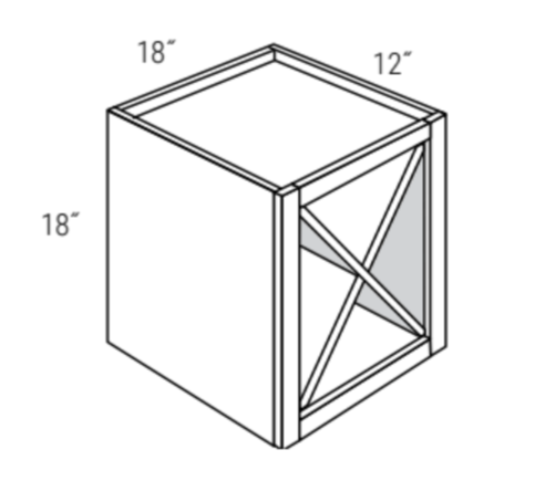 Rigby White 18"W x 18"H X Cube Wine Rack