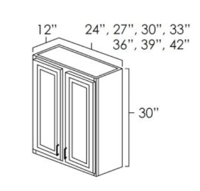 Butterscotch Shaker 39" W x 30" H Wall Cabinet