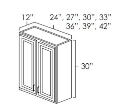 Prescott Platinum 39" W x 30" H Wall Cabinet Assembled