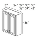 Aspen White 39" W x 36" H Wall Cabinet