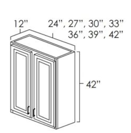 Prescott Mercury 39" W x 42" H Wall Cabinet