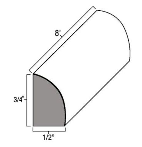 Butterscotch Shaker 8' Shoe Moulding