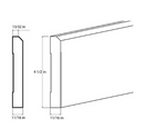 Midnight Black Shaker 8' Decorative Base Moulding
