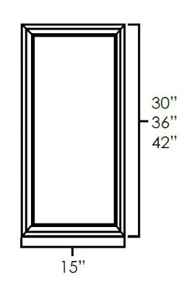 Platinum Shaker 30" Single Plain Glass Door
