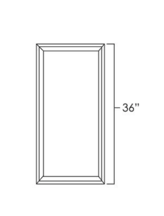 Butterscotch Shaker 36" Single Plain Glass Door