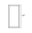 Aspen White 42" Single Plain Glass Door