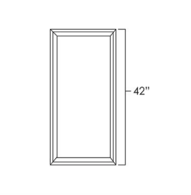 Prescott Mercury 42" Single Plain Glass Door