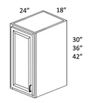 Rustic Hickory Shaker 30" Single Door Wall Cabinet Pre-Assembled