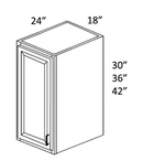 Platinum Shaker 36" Single Door Wall Cabinet Pre-Assembled