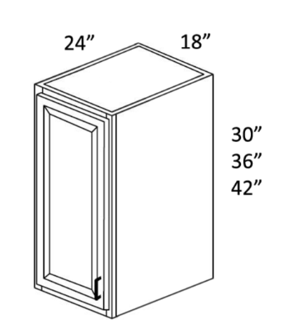 Platinum Shaker 36" Single Door Wall Cabinet