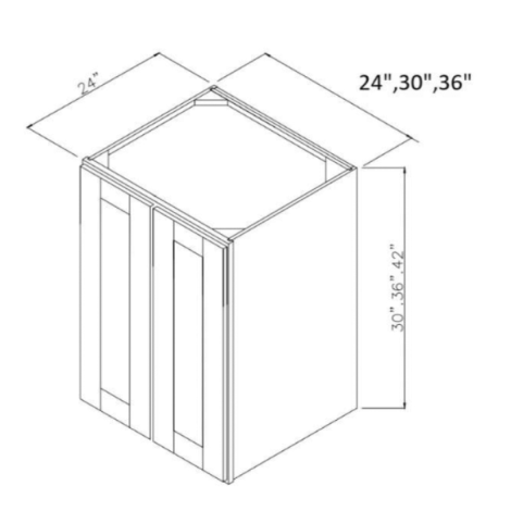 Knotty Hickory Shaker Kitchen Cabinets – Tagged Double Door Base Cabinets