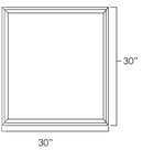 Rustic Hickory Shaker 30" x 30" Wall Cabinet Plain Glass Doors Pre-Assembled