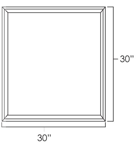 Prescott Mercury 30" x 30" Wall Cabinet Plain Glass Doors