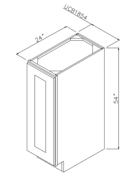 Prescott Mercury 18" Bottom Cabinet for Split Pantries