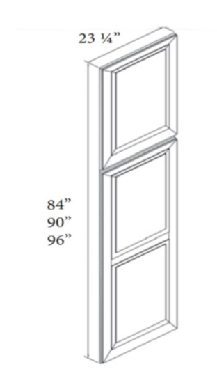 Knotty Hickory Shaker 90" Matching Tall End Panel