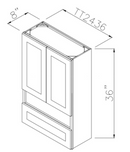 Knotty Hickory Shaker Toilet Topper