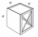 Knotty Hickory Shaker 15" Wine Storage Cube Pre-Assembled