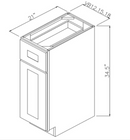 Rustic Hickory Shaker 12" Vanity Base Pre-Assembled