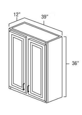 Bristol Chocolate 39" W x 36" H Wall Cabinet