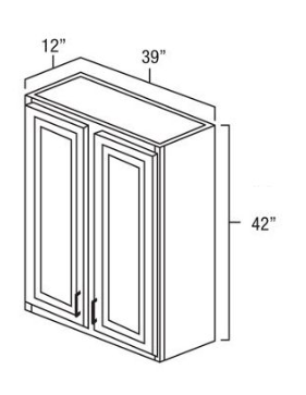 Bristol Chocolate 39" W x 42" H Wall Cabinet