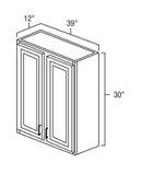 Glazed Mocha 39" W x 30" H Wall Cabinet