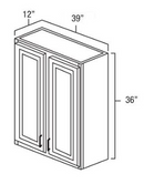 Glazed Mocha 39" W x 36" H Wall Cabinet
