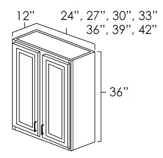 Winchester Grey 39" W x 36" H Wall Cabinet