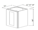 West Point Grey 12" Single Door Wall Cabinet Pre-Assembled