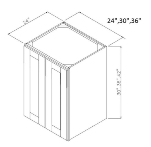 West Point Grey 30" W x 42" H Double Door Wall Cabinet