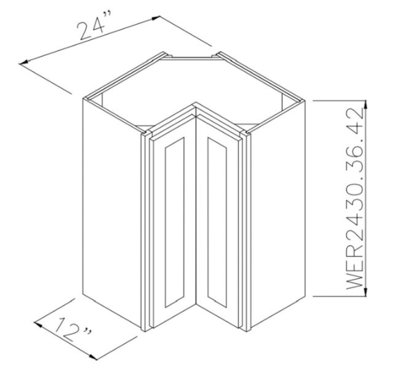 Winchester Grey 24" x 42" Wall Easy Reach Cabinet