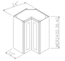 Winchester Grey 24" x 36" Wall Easy Reach Corner Cabinet Pre-Assembled