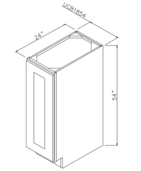 Prescott Pewter Gray 18" Bottom Cabinet for Split Pantries