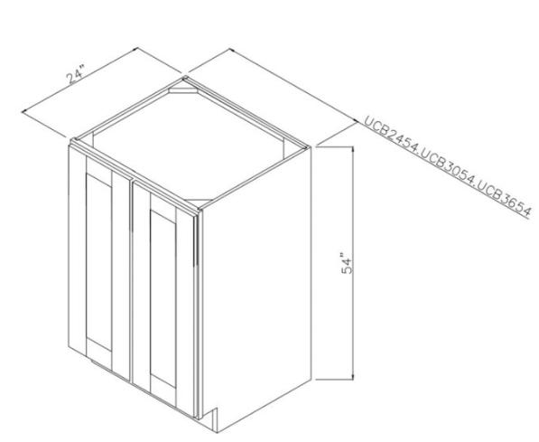 Winchester Grey 36" Bottom Cabinet for Split Pantries