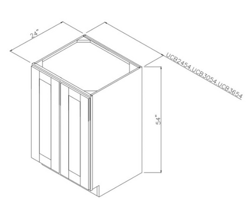 Prescott Nimbus Gray 24" Bottom Cabinet for Split Pantries