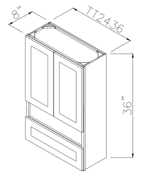 Prescott Pewter Gray Toilet Topper Assembled