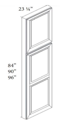 Prescott Pewter Gray 96" Matching Tall End Panel