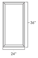 West Point Grey 24" x 36" Wall Cabinet Plain Glass Doors Pre-Assembled