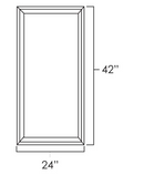 West Point Grey 24" x 42" Double Plain Glass Doors Pre-Assembled
