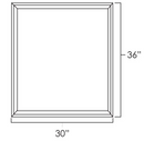 West Point Grey 30" x 36" Wall Cabinet Plain Glass Doors Pre-Assembled