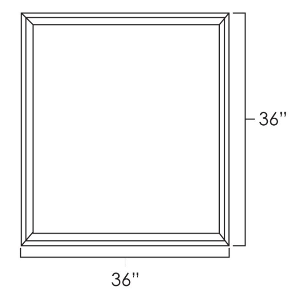 West Point Grey 36" x 36" Wall Cabinet Plain Glass Doors