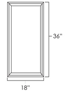 West Point Grey 18" x 36"  Single Plain Glass Doors Pre-Assembled
