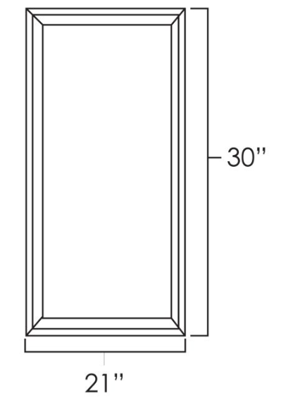 West Point Grey 21" x 30" Single Plain Glass Doors