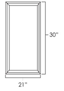 West Point Grey 21" x 30" Single Plain Glass Doors Pre-Assembled
