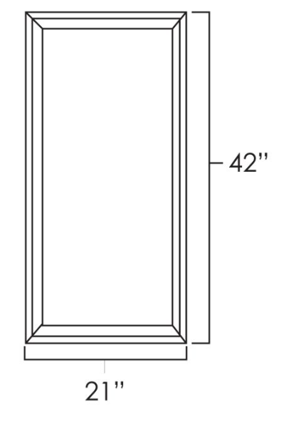 West Point Grey 21" x 42" Single Plain Glass Door