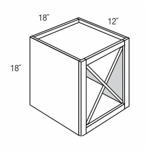 Prescott Honey Butter 18" Wine Storage Cube Assembled