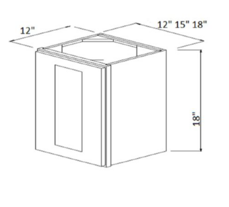 Butterscotch Shaker 18" x 18" High Single Door Wall Cabinet