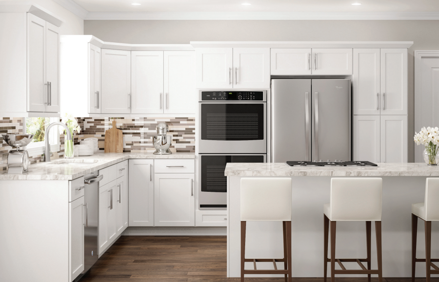 Marlowe White RTA Kitchen Cabinets