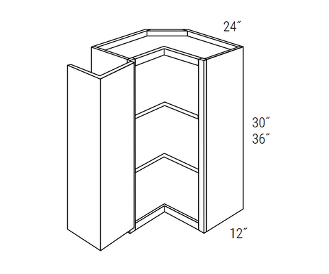 Hadley Drift 24"W x 36"H Wall Square Corner Cabinet